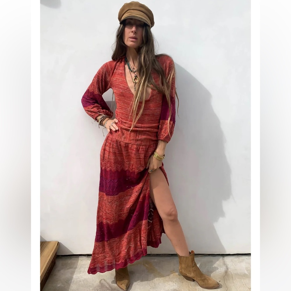 LAST CHANCE donating in 6/10 - Jen’s Pirate Booty Knit Lapis Maxi Dess